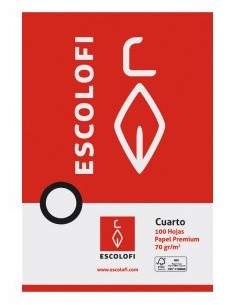 PAPEL ESCOLOFI 4º 100h MM. 4x4x1